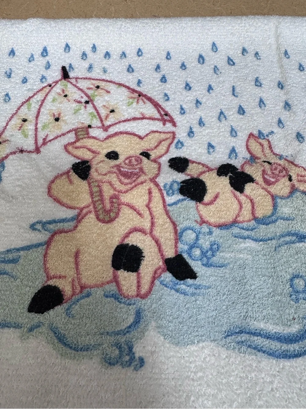 Vintage Pig Tea Towel 100% Cotton Leshner Mills